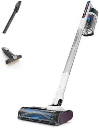 Shark PowerPro Cordless Stick Vacuum Cleaner in its exclusive Silver/Mauve finish.